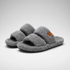 Memory Foam Fuzzy Open House Slippers — view 3