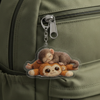 Zoo Punch Monkey Acrylic Keychain And Backpack Accessories — view 3