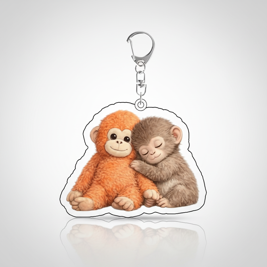 Zoo Punch Monkey Acrylic Keychain And Backpack Accessories — view 8