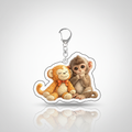 Zoo Punch Monkey Acrylic Keychain And Backpack Accessories — view 2