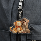 Zoo Punch Monkey Acrylic Keychain And Backpack Accessories
