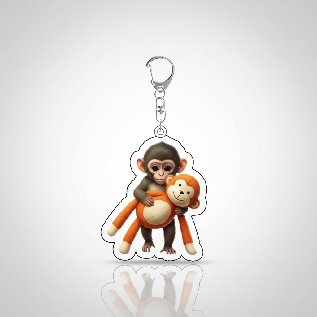 Zoo Punch Monkey Acrylic Keychain And Backpack Accessories — view 12