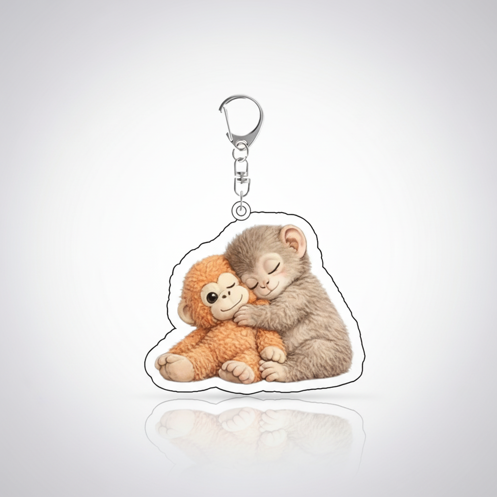 Zoo Punch Monkey Acrylic Keychain And Backpack Accessories — view 6