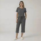 Short Sleeve Top With Capri Pajamas — view 7