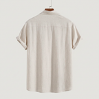 Rayon Linen Blend Button Up Shirt — view 13