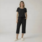 Short Sleeve Top With Capri Pajamas — view 2