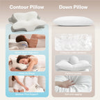 Contour memory foam versus a flat down pillow