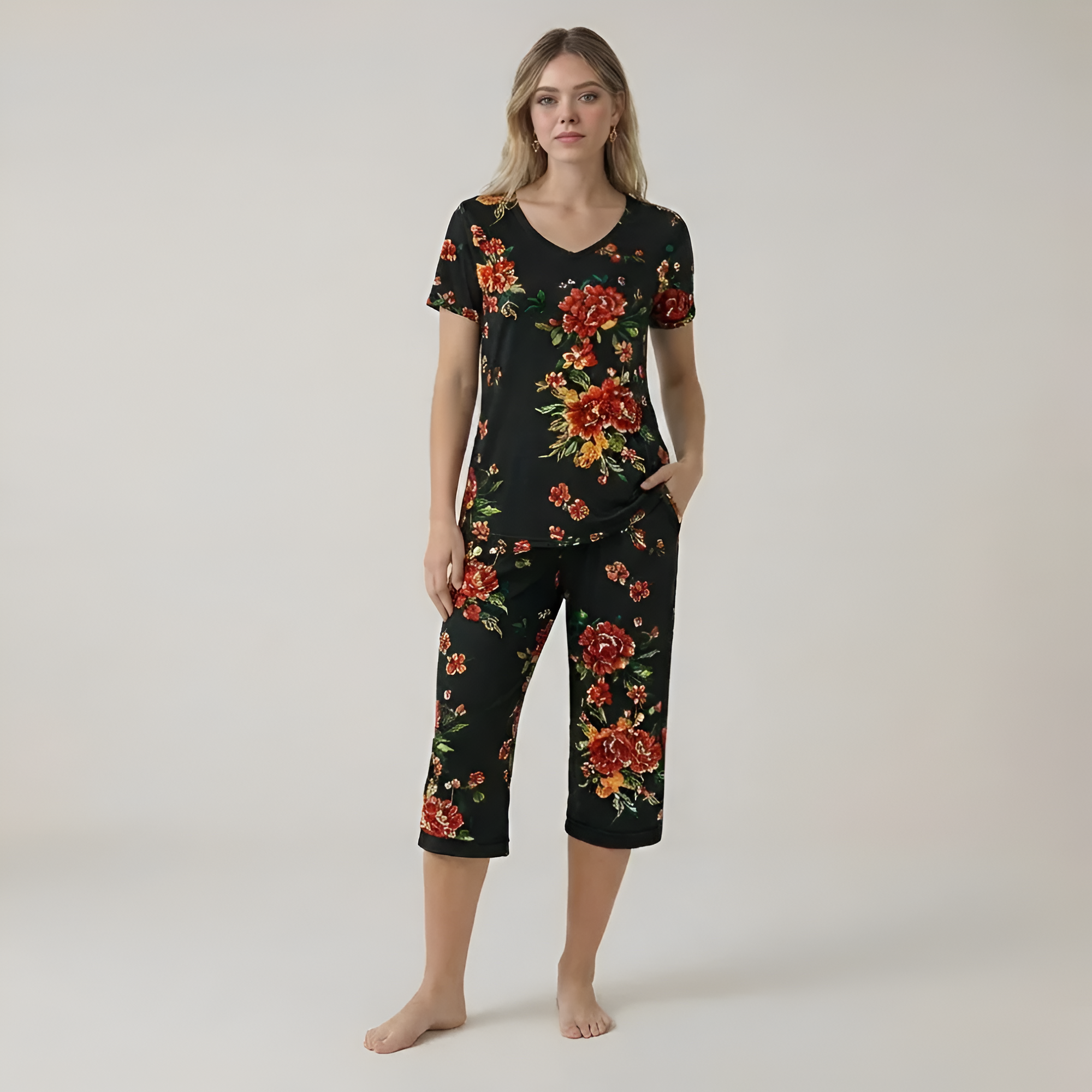 Casual Two Piece Pajama Set For Women — view 2