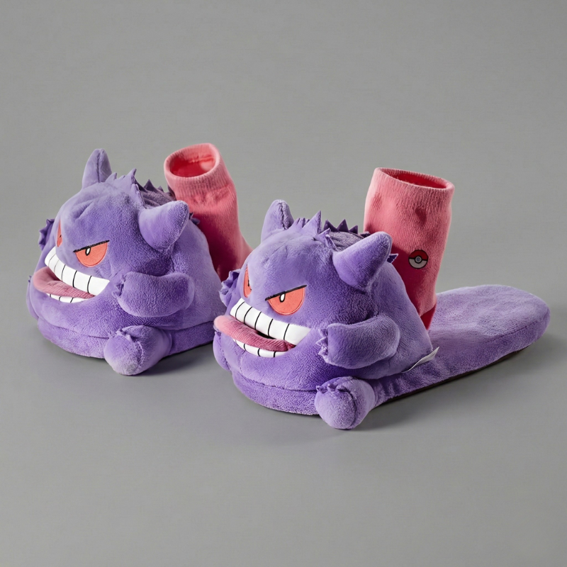 Plush Cartoon Monster Character Slip On Slipper — view 2