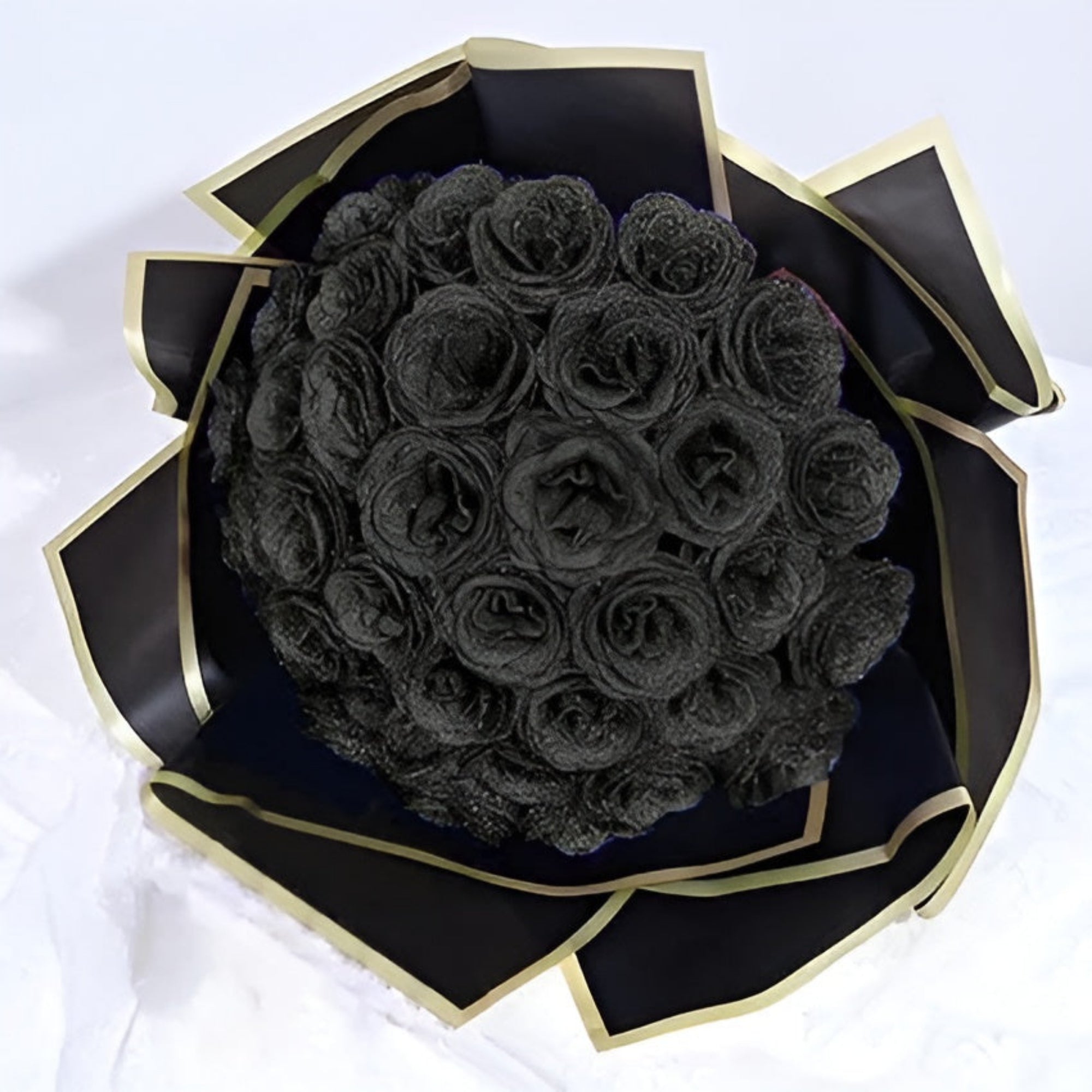 Customizable Glitter Rose Bouquet With Decorative Crown And Butterflies — view 7